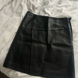 RW&CO. Black Faux Leather Mini Skirt